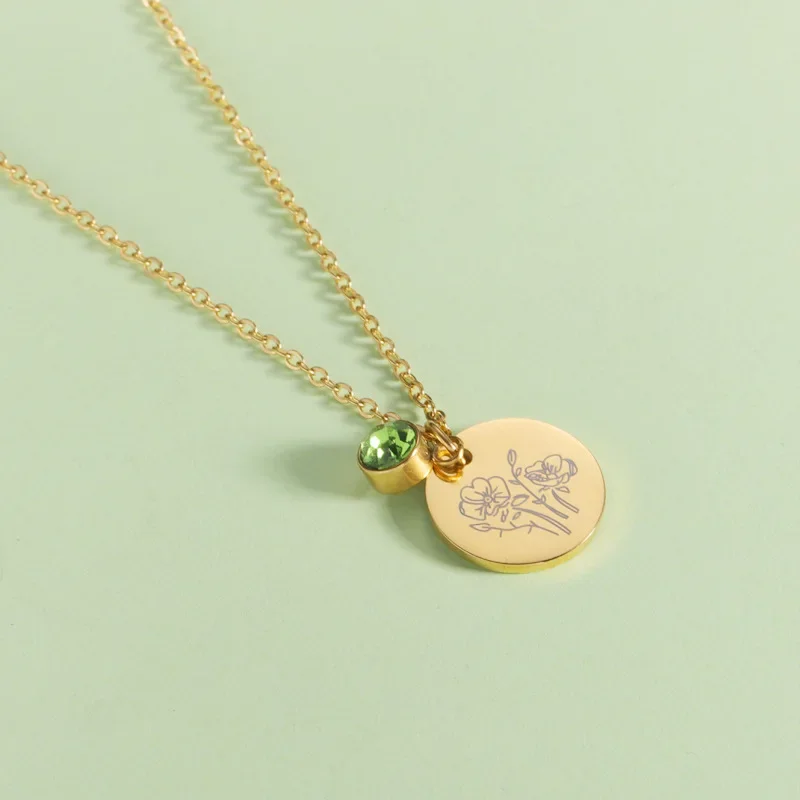 Birth เดือนดอกไม้ Clipart ดอกไ - Birth Flower Necklace บทวิจารณ์และราคา