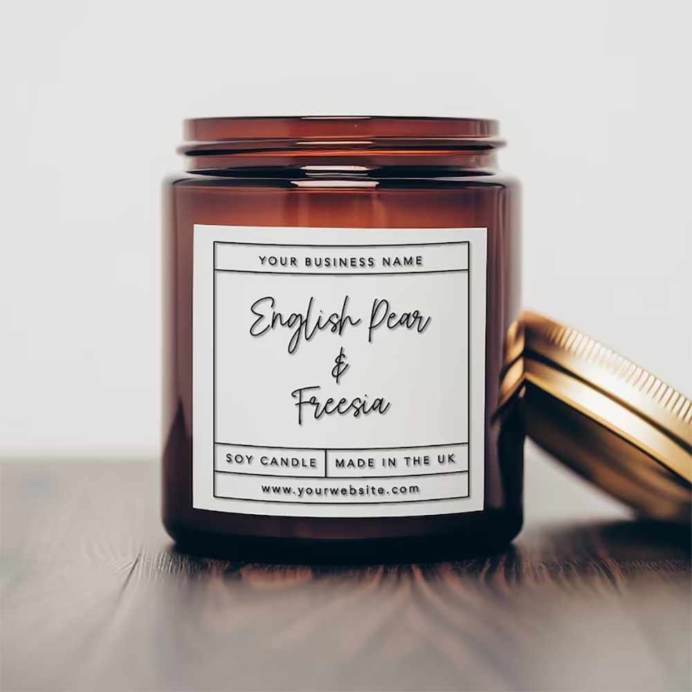 สติกเกอร์สี่เหลี่ยมส่วนบุคคลฉล - Personalised Candle Label บทวิจารณ์และราคา