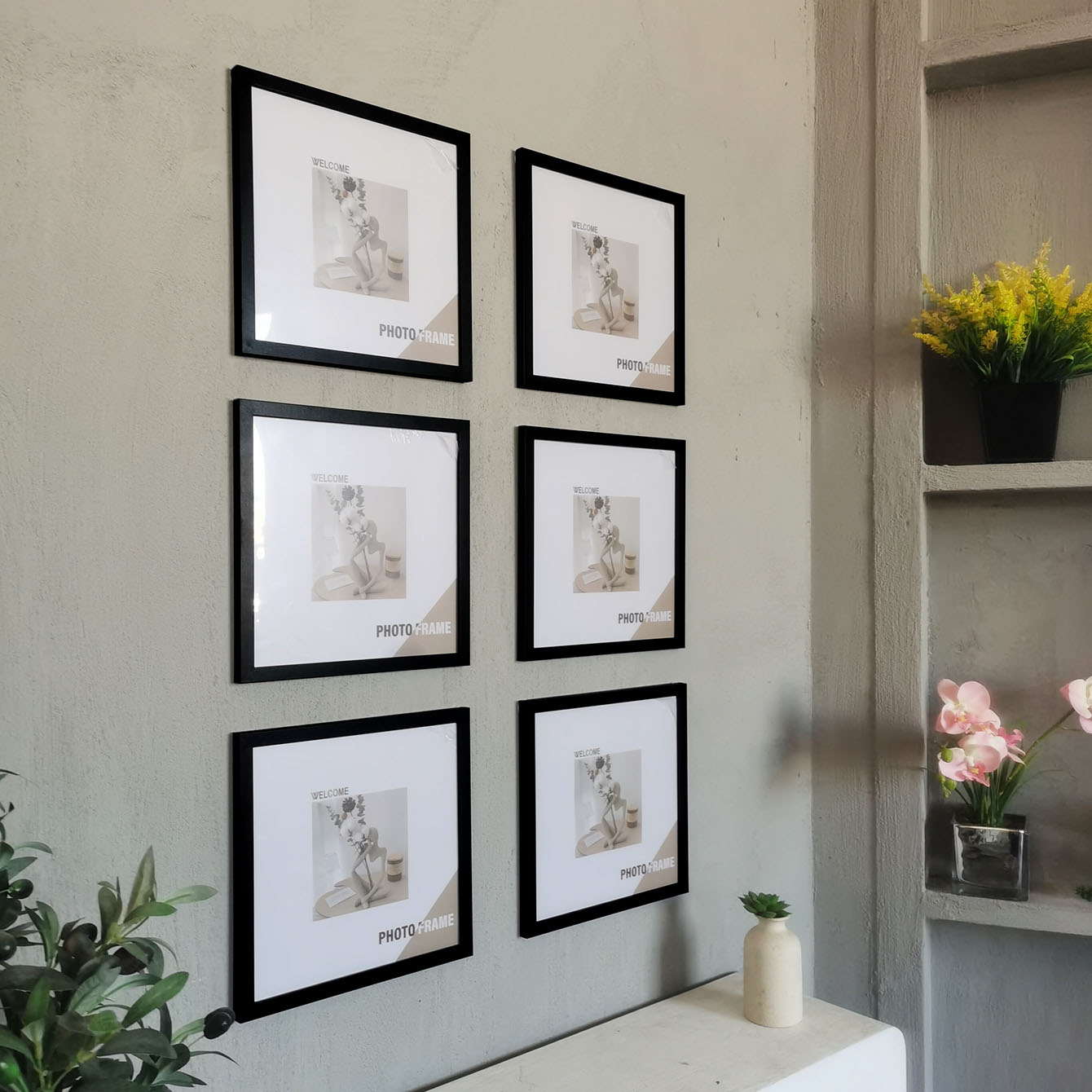3 ชิ้นไม้กรอบรูปสแควร์สําหรับแ - Engraved Wood Frame บทวิจารณ์และราคา