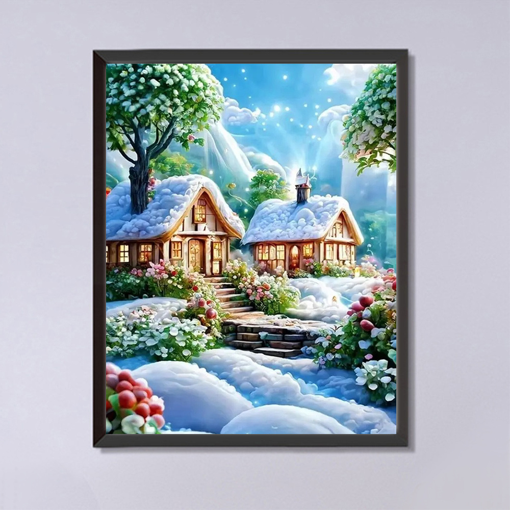 ภาพวาดติดเพชร momoart บ้านภูมิ - Photo Mosaic Print บทวิจารณ์และราคา