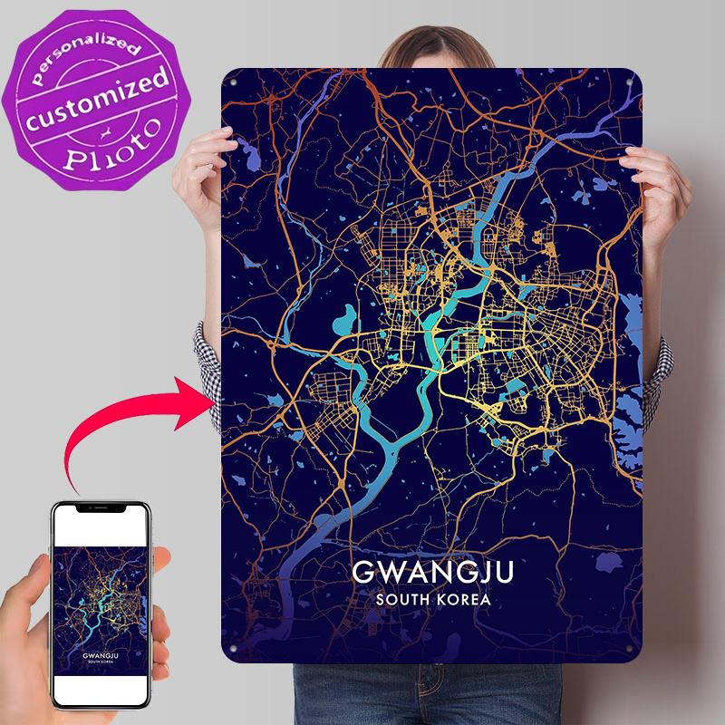 โปสเตอร์โลหะลายสามมิติแผนที่เม - Custom Map Poster บทวิจารณ์และราคา