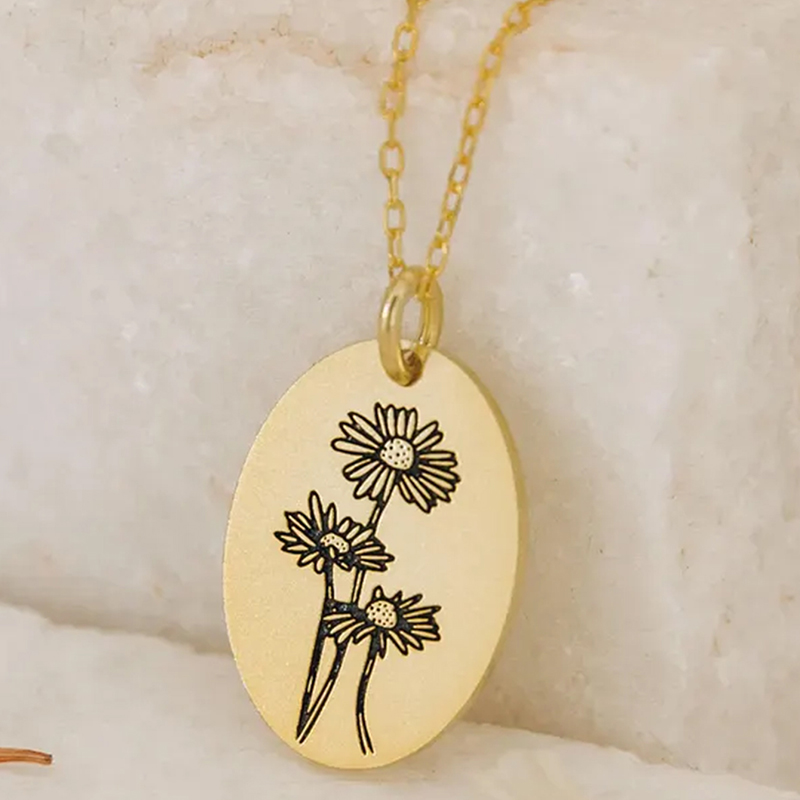สร้อยคอจี้ดอกไม้ประจำเดือนเกิด - Birth Flower Necklace บทวิจารณ์และราคา