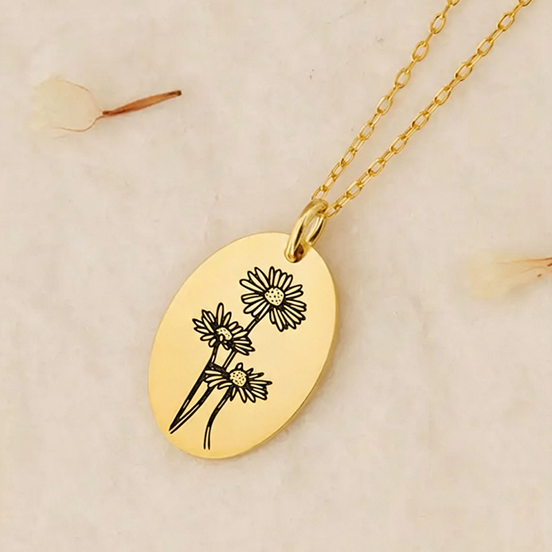 สร้อยคอจี้ดอกไม้ประจำเดือนเกิด - Birth Flower Necklace บทวิจารณ์และราคา
