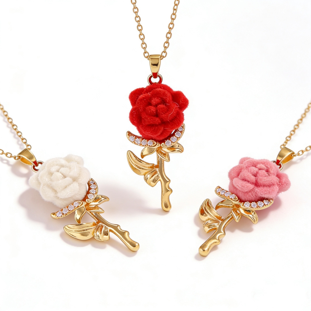 สร้อยคอรูปดอกกุหลาบสำหรับผู้หญ - Birth Flower Necklace บทวิจารณ์และราคา