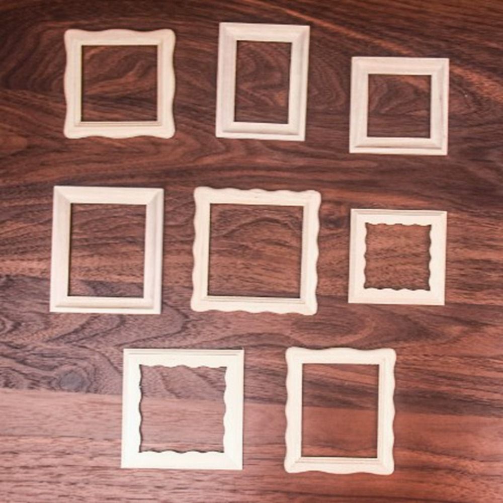 2pcs ใหม่ 1/12 Dollhouse Minia - Engraved Wood Frame บทวิจารณ์และราคา