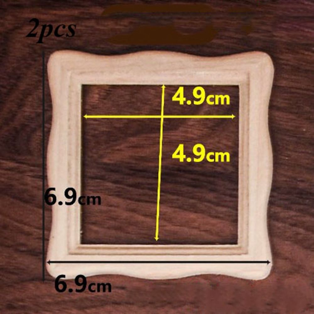 2pcs ใหม่ 1/12 Dollhouse Minia - Engraved Wood Frame บทวิจารณ์และราคา