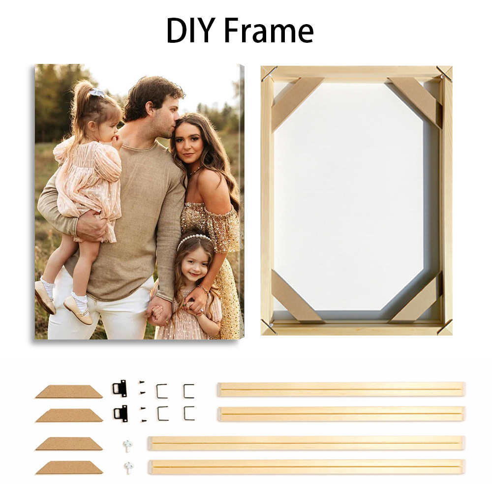 ผ้าใบภาพถ่ายแบบกำหนดเอง 1 ชิ้น - Engraved Wood Frame บทวิจารณ์และราคา